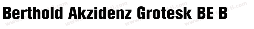 Berthold Akzidenz Grotesk BE Bold字体转换